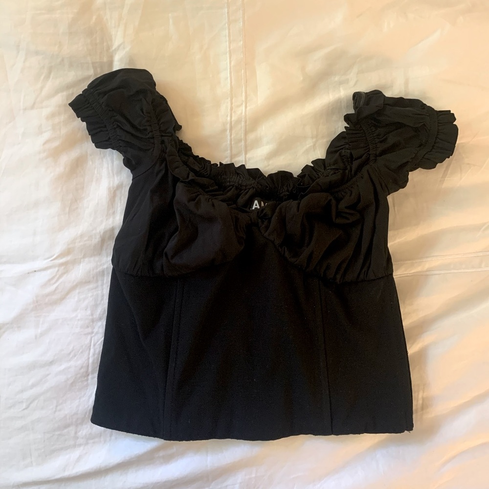I.AM.GIA black naomi top XS, NWOT - Picture 2 of 5